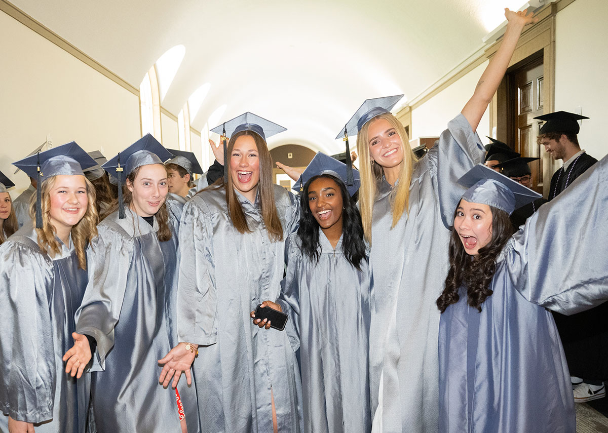 Associate Graduates celebrating Graduation.