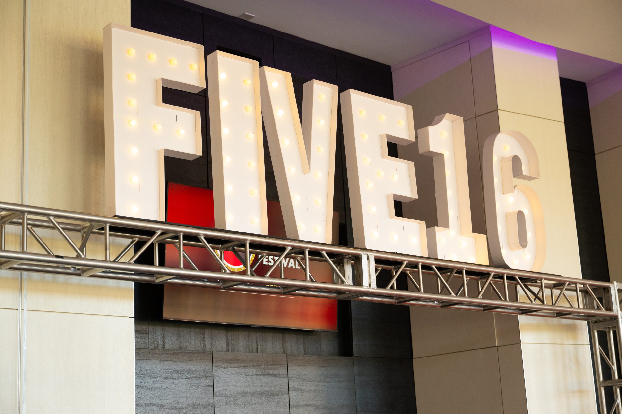 Five16 marquee letters.