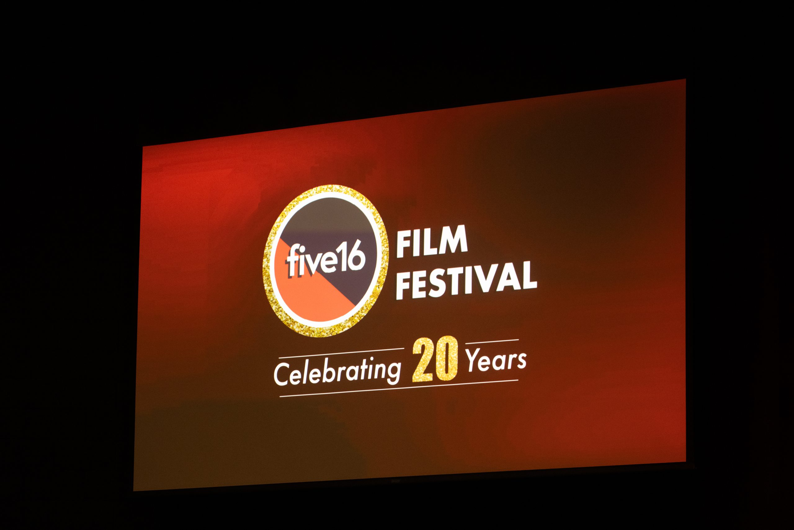 Film screen announcing the 20th annual Film Festival.