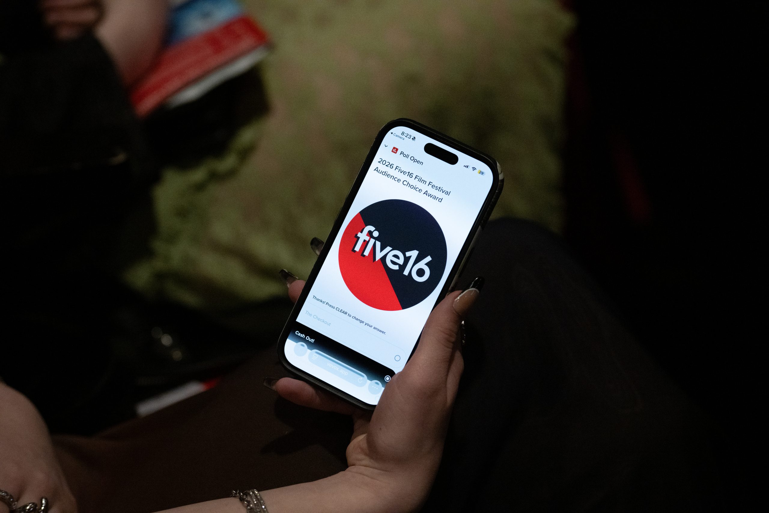 Attendee voting for their favorite film at Five16.