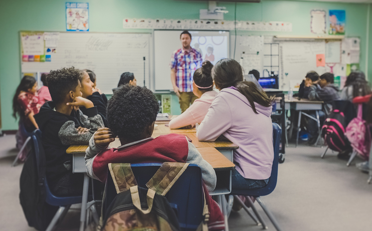 AL Johnson teaching in the classroom